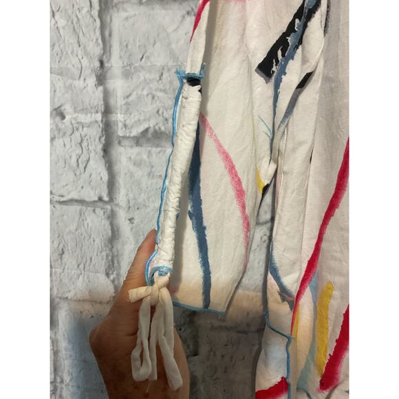 Ali Miles Linen Blend Top Size Medium - Picture 5 of 7